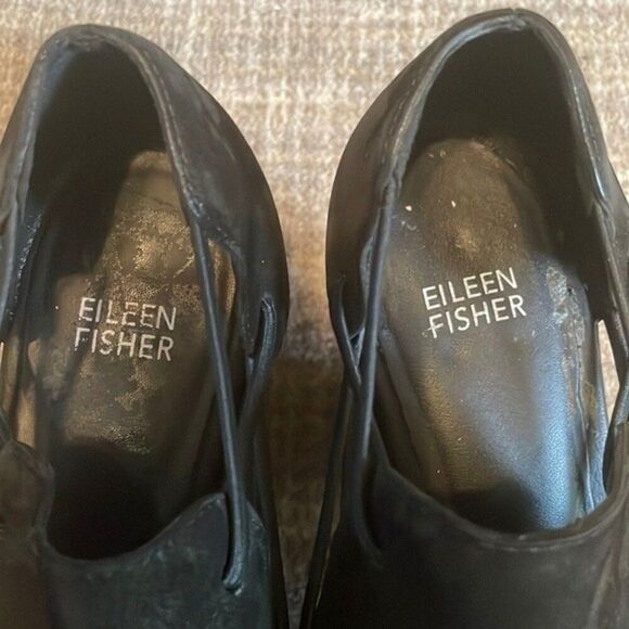 Eileen Fisher Allie Cutout Sandals Black - Picture 10 of 13